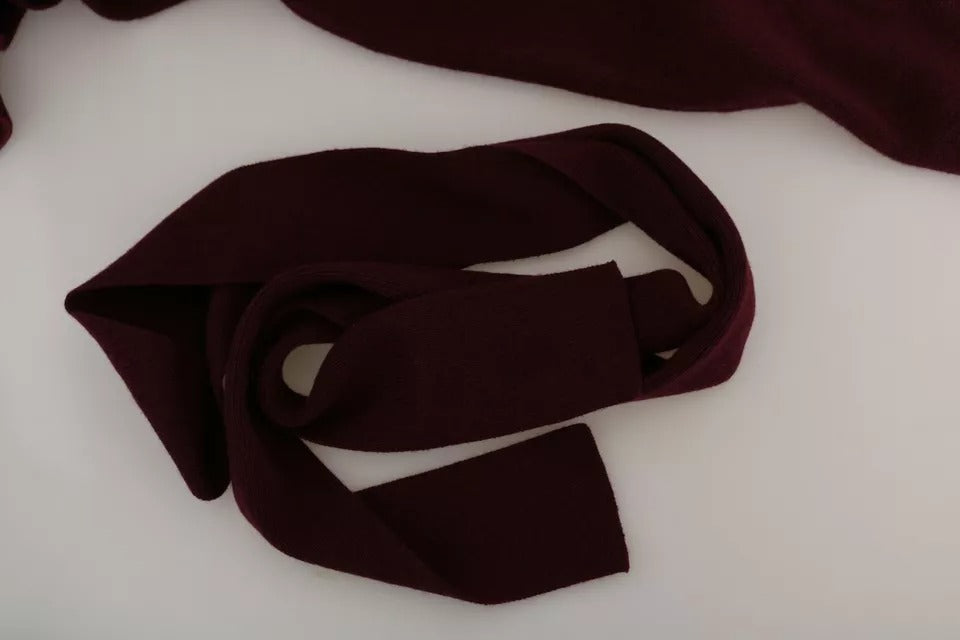 Dolce & Gabbana Bordeaux Cashmere Crown Cardigan Sweater Dolce & Gabbana