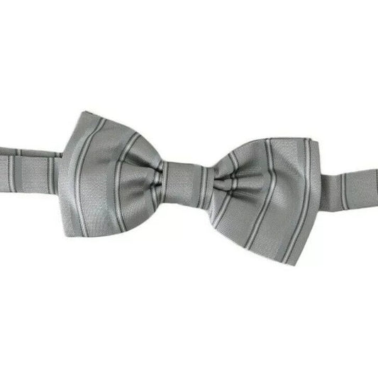 Dolce & Gabbana Light Gray Lining Adjustable Neck Butterfly Bow Tie Dolce & Gabbana