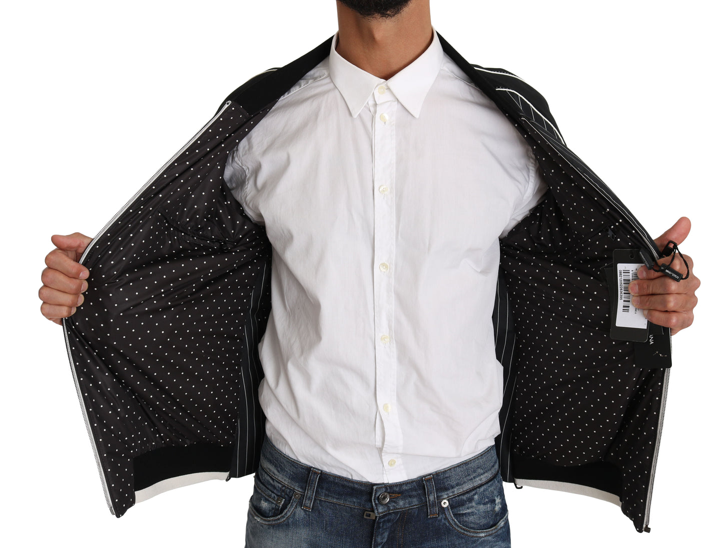 Dolce & Gabbana Black DD58 SG62 Sequined Beaded Jacket Dolce & Gabbana