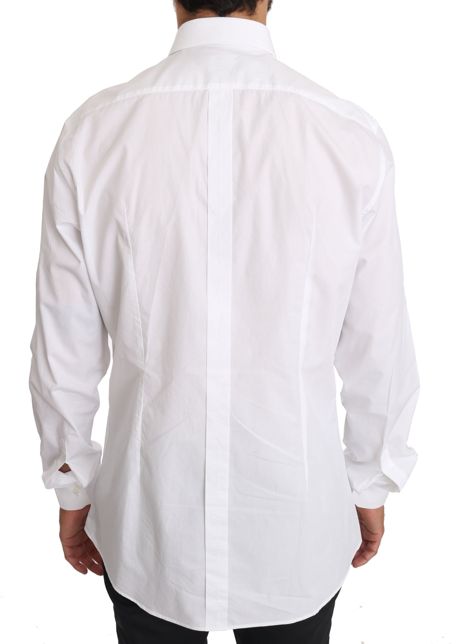 Dolce & Gabbana White Cotton GOLD Dress Shirt Dolce & Gabbana