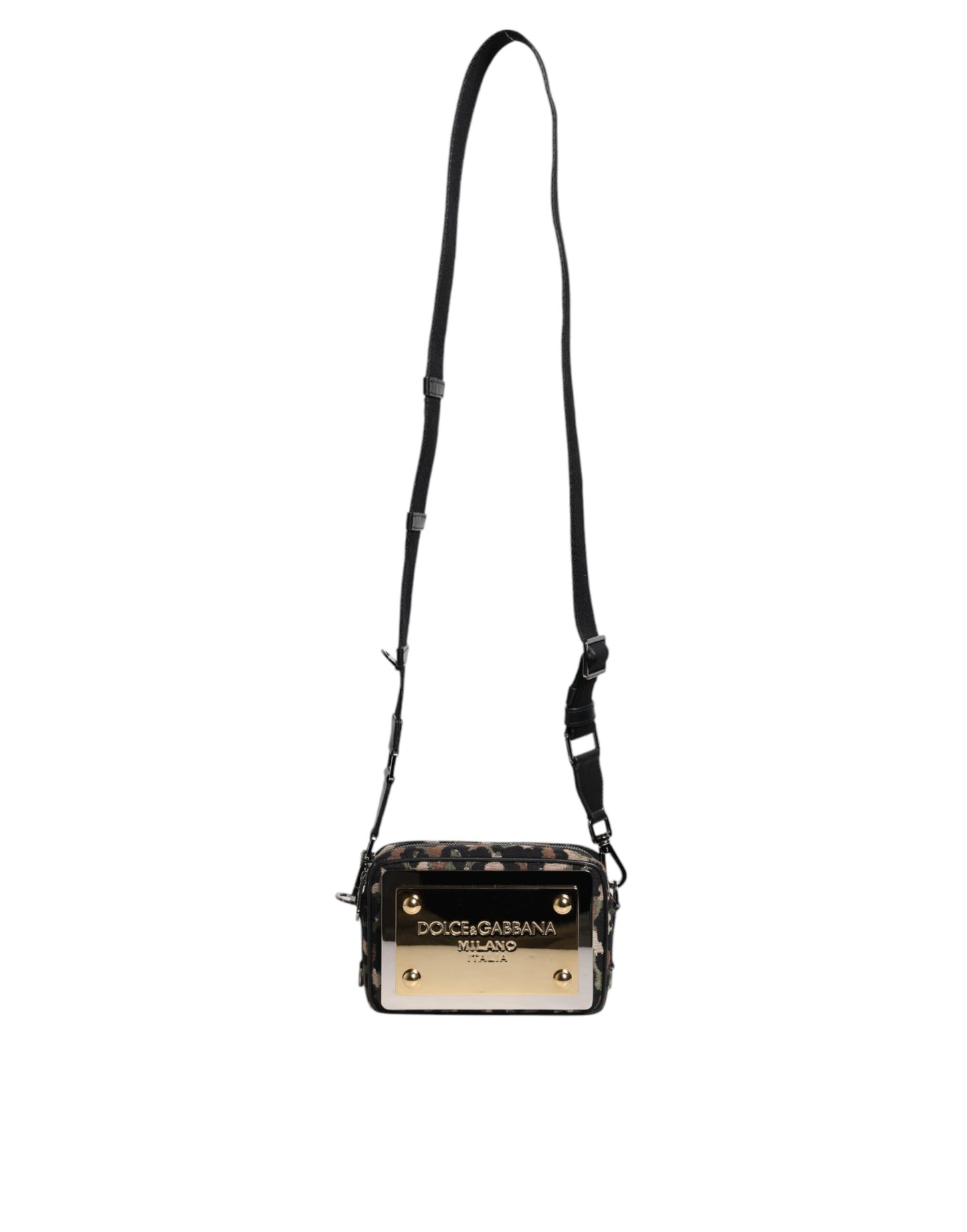 Dolce & Gabbana Multicolor Leopard Jacquard DG Logo Crossbody Bag Dolce & Gabbana