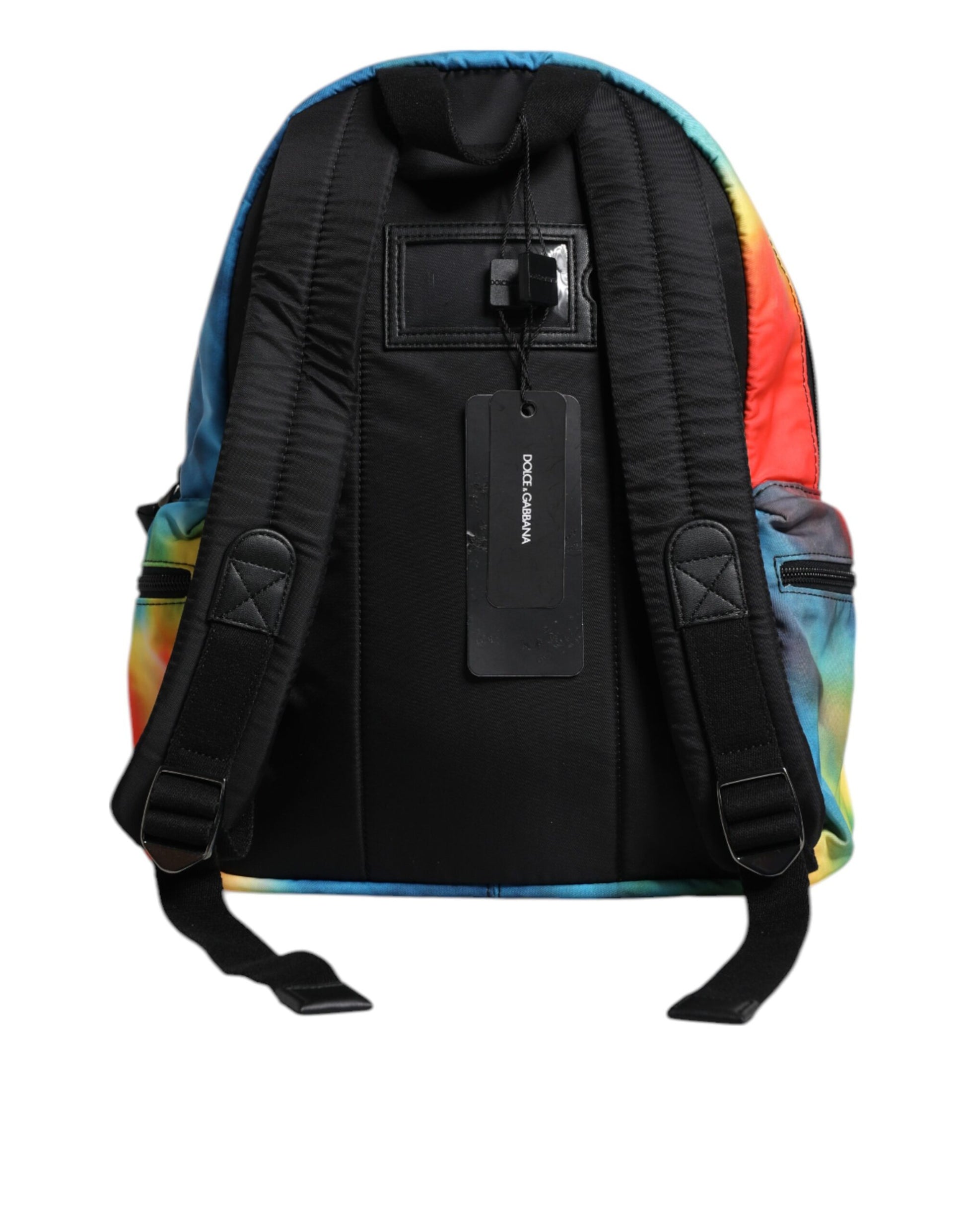 Dolce & Gabbana Multicolor Tie Dye Nylon Logo Print Kids Backpack Bag Dolce & Gabbana
