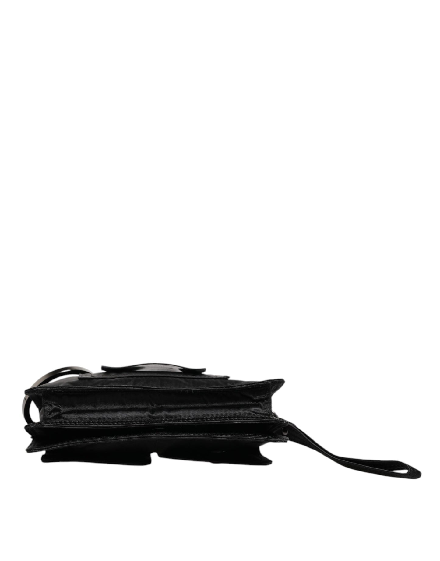 Dolce & Gabbana Black Fabric Logo Two Way Clutch Crossbody Bag Dolce & Gabbana