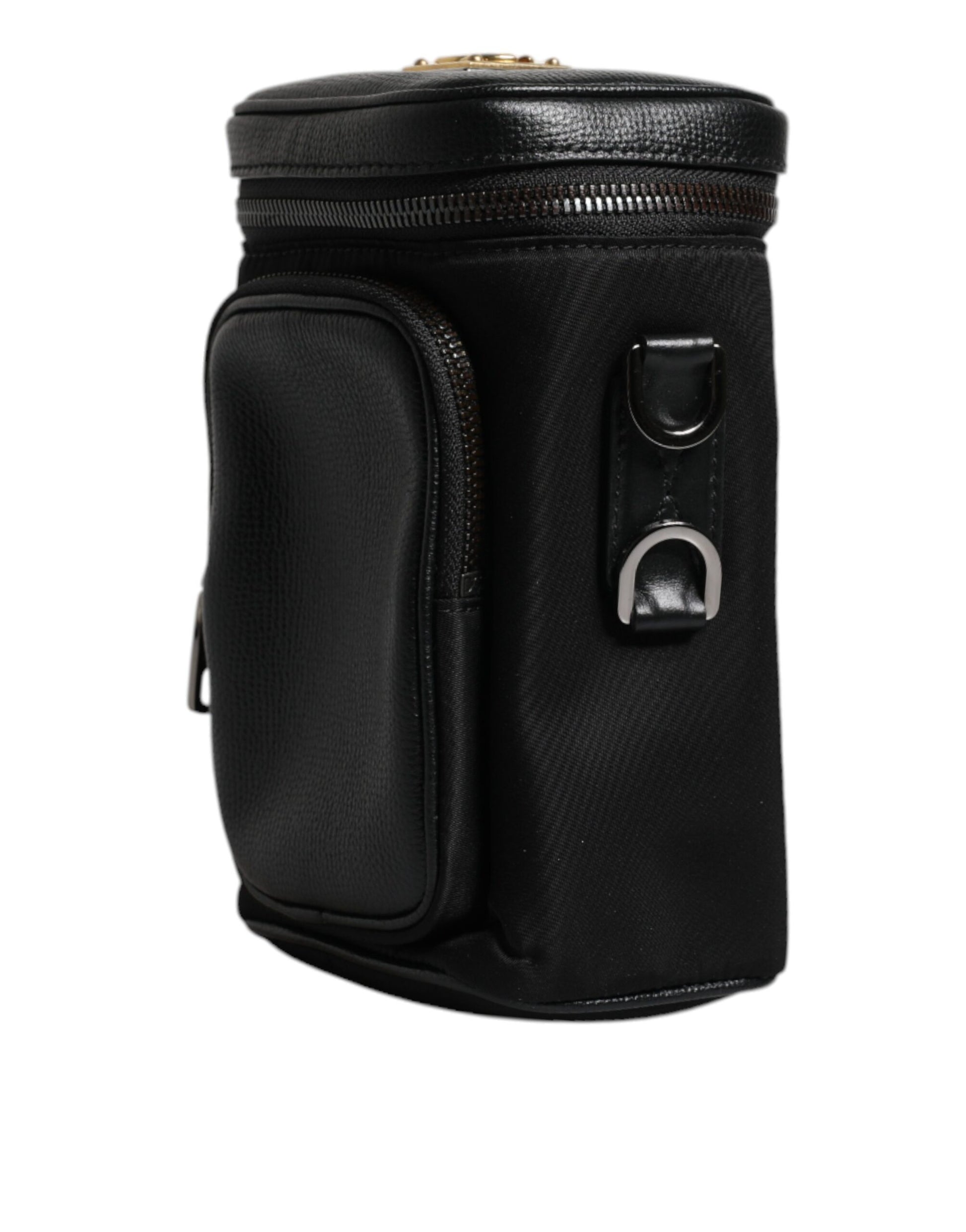 Dolce & Gabbana Black Leather Logo Purse Crossbody Camera Bag Dolce & Gabbana
