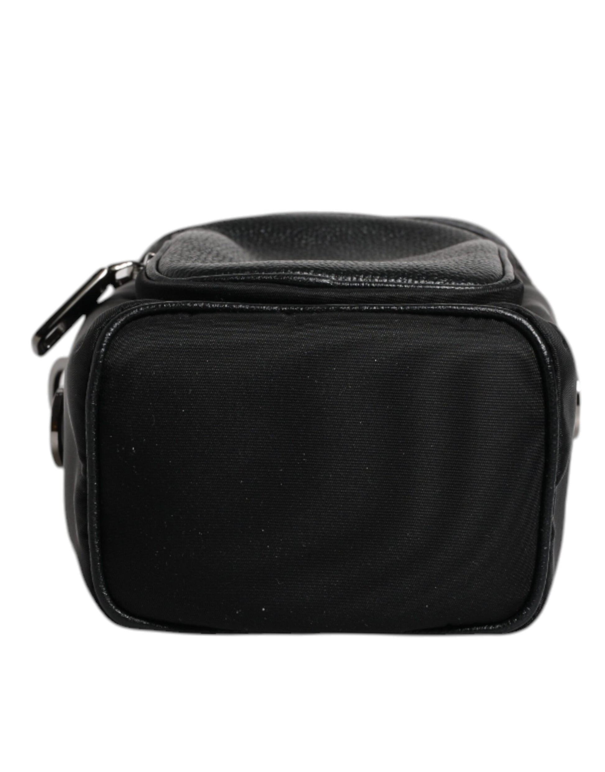 Dolce & Gabbana Black Leather Logo Purse Crossbody Camera Bag Dolce & Gabbana