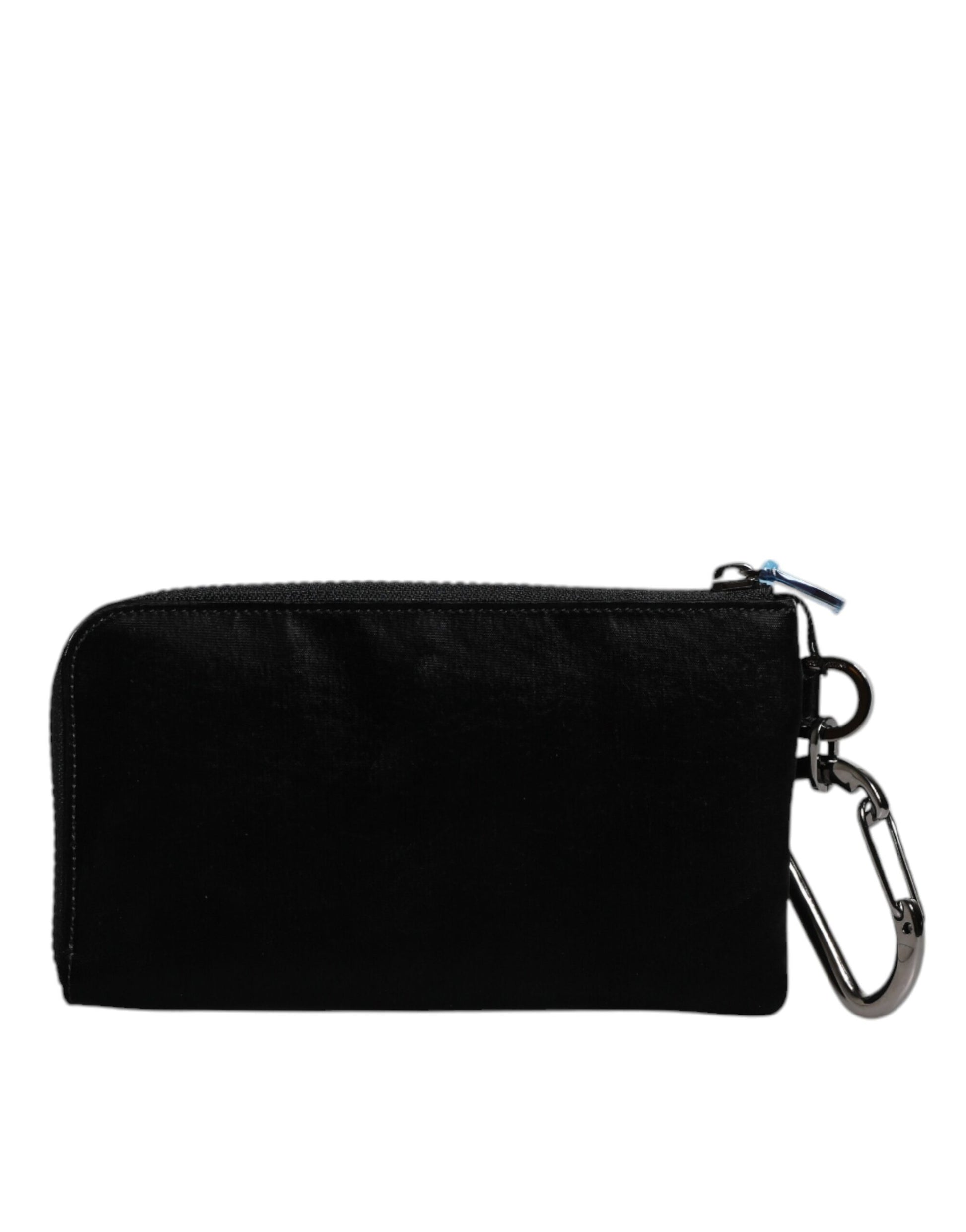 Dolce & Gabbana Black Nylon Logo Plaque Keyring Pouch Clutch Bag Dolce & Gabbana
