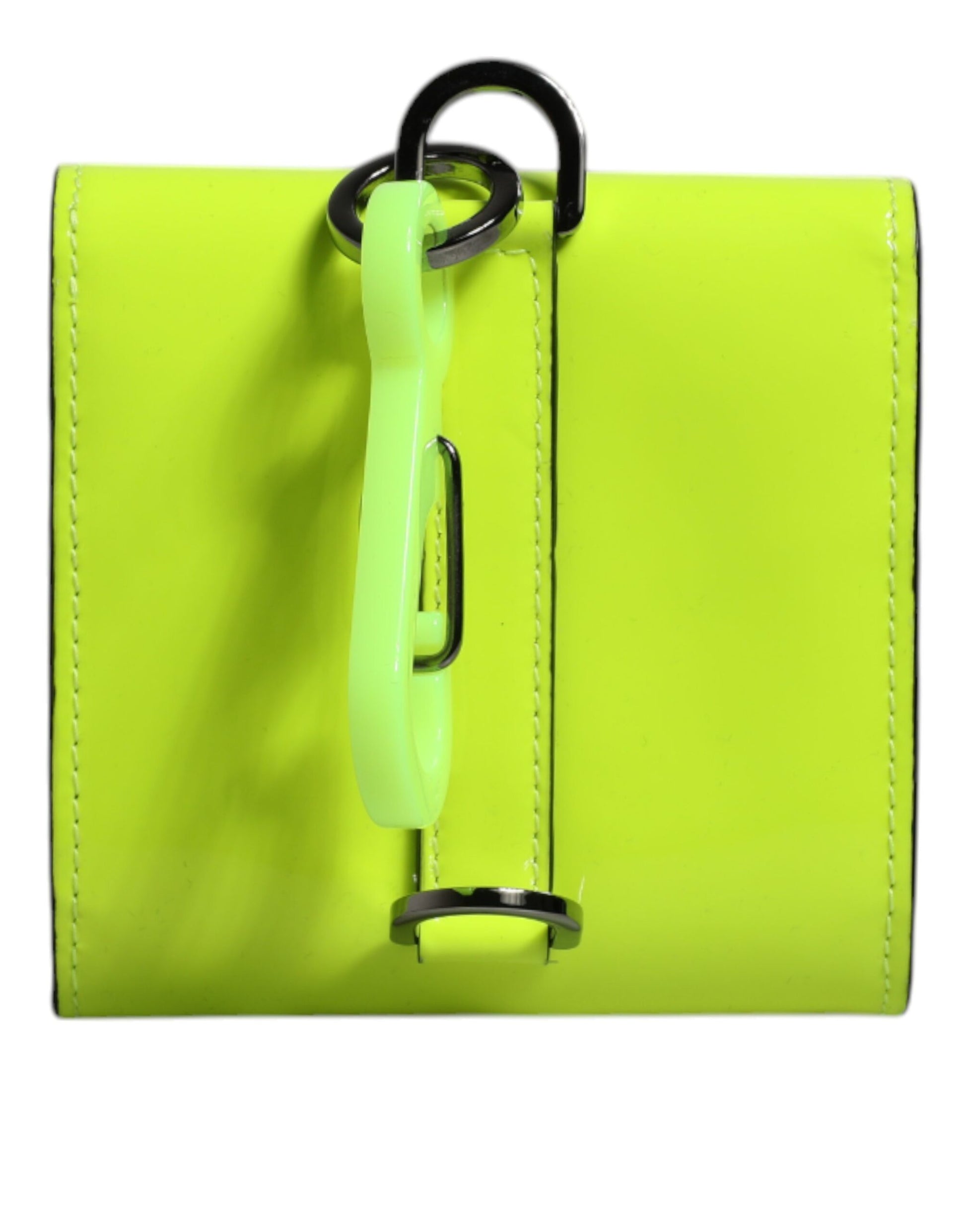 Dolce & Gabbana Yellow Green Bifold DG Logo Neck Strap Cardholder Wallet Dolce & Gabbana