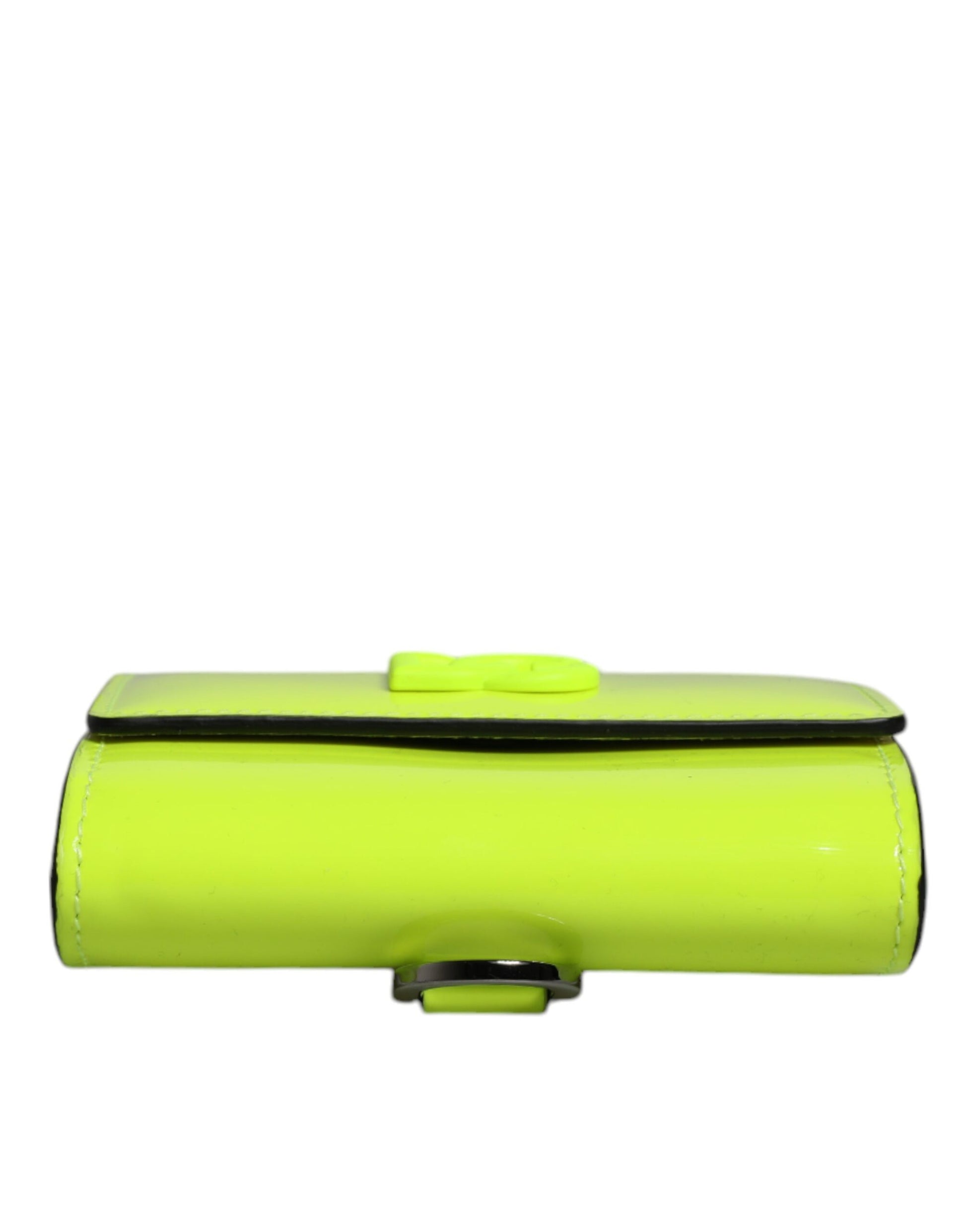 Dolce & Gabbana Yellow Green Bifold DG Logo Neck Strap Cardholder Wallet Dolce & Gabbana