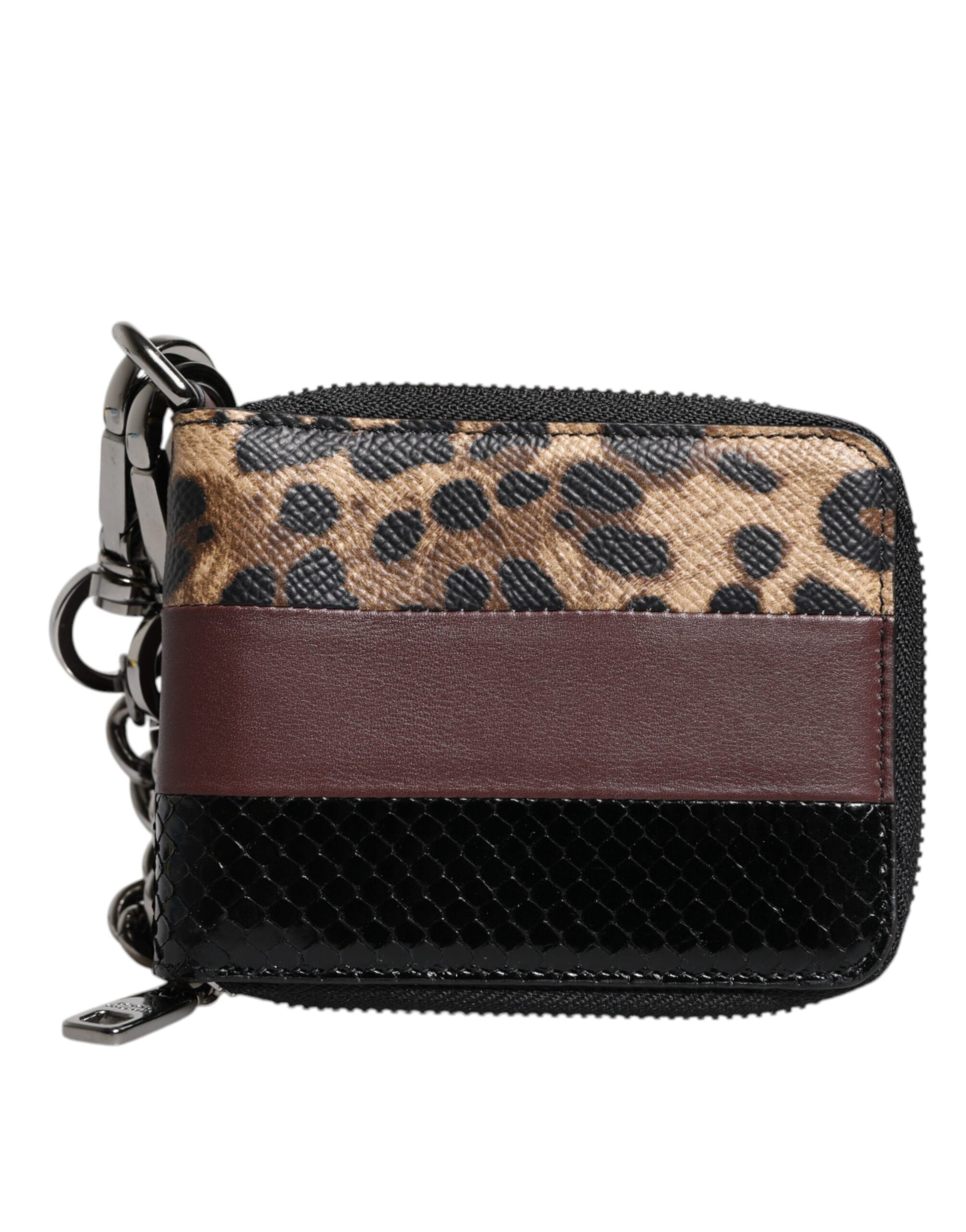 Dolce & Gabbana Multicolor Leopard Leather DG Bifold Card Holder Wallet Dolce & Gabbana