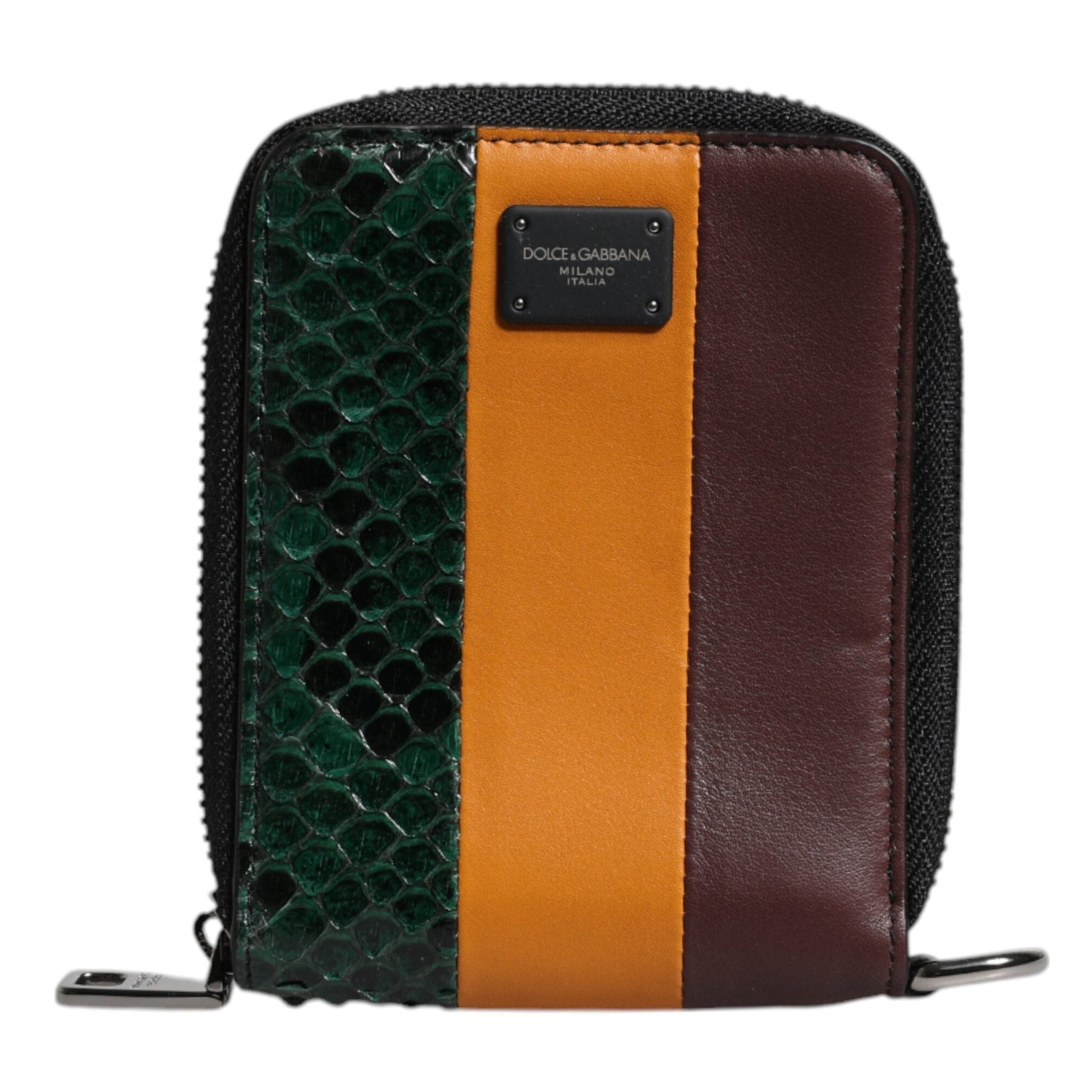 Dolce & Gabbana Multicolor Exotic Leather DG Bifold Card Holder Wallet Dolce & Gabbana