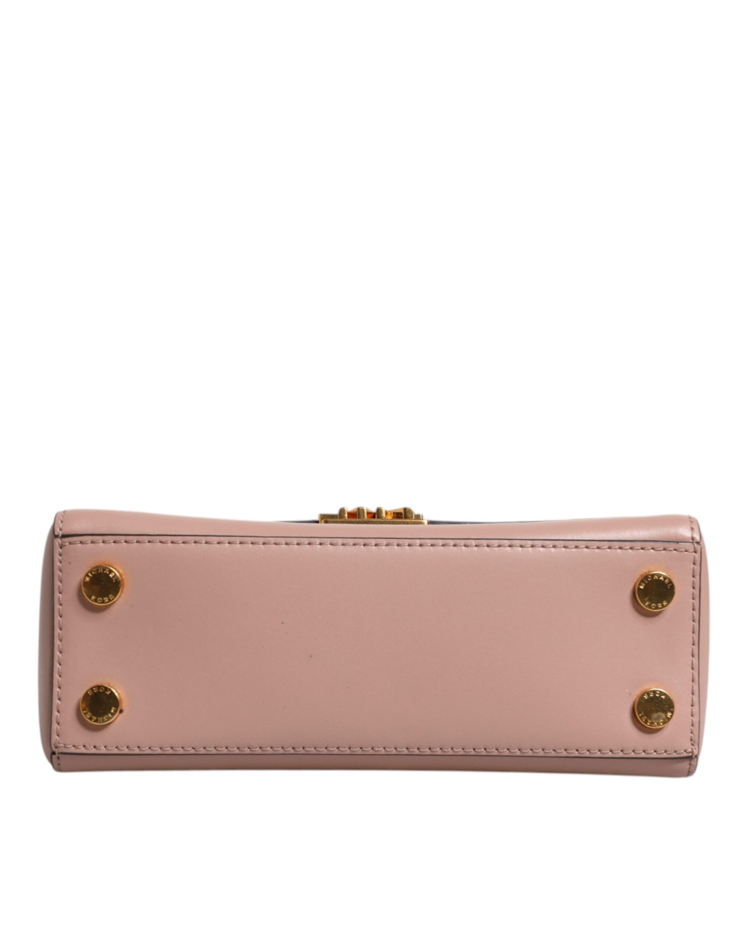 Michael Kors Pink Leather Logo Plaque Crossbody MINDY Satchel Bag Michael Kors