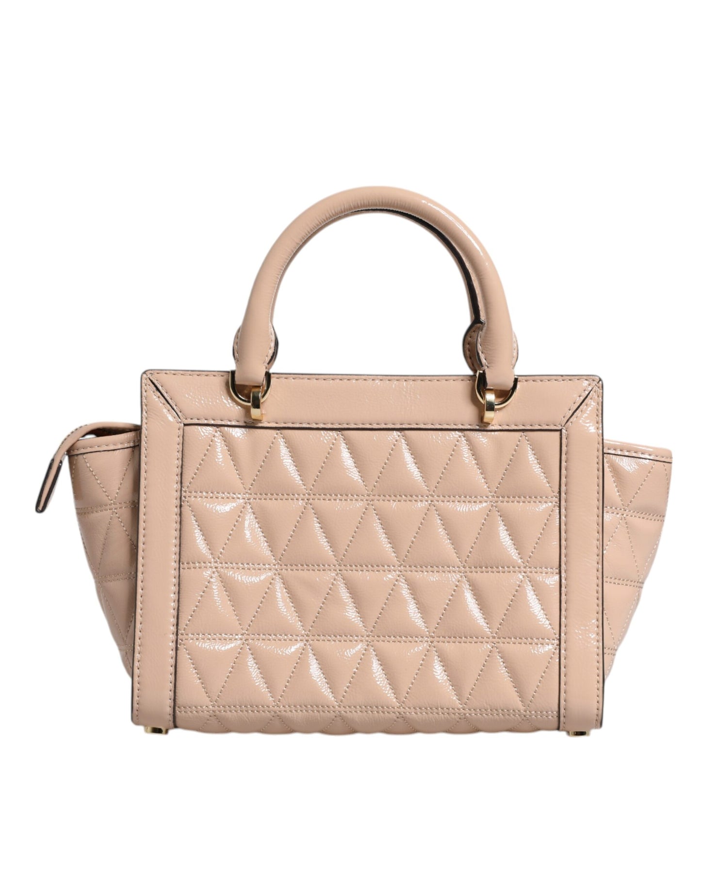 Michael Kors Peach Quilted Leather Logo Crossbody VIVIANNE Messenger Bag Michael Kors