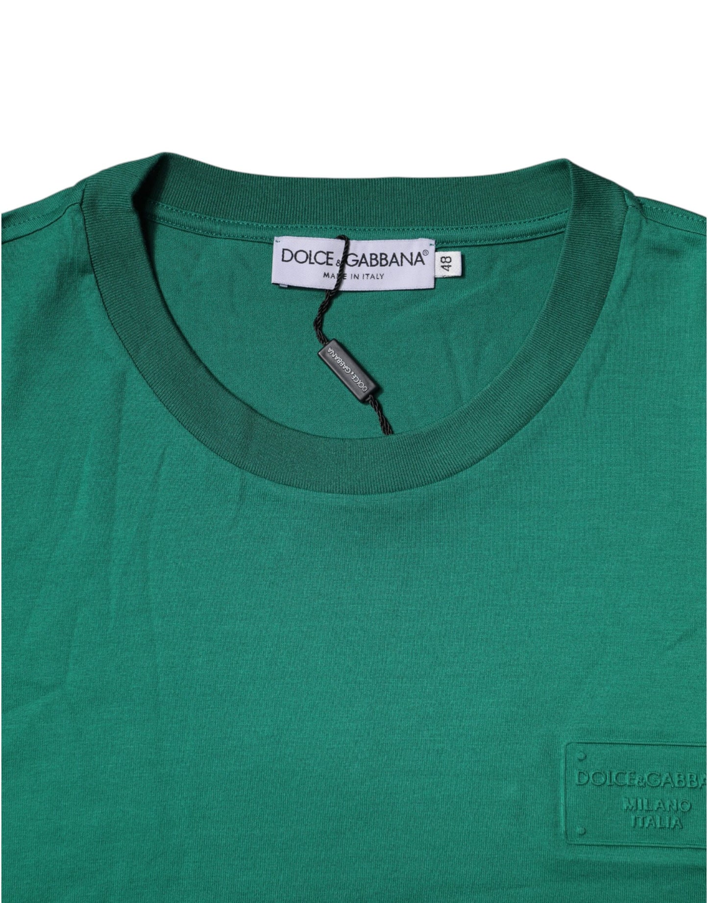 Dolce & Gabbana Green Logo Crew Neck Short Sleeves T-shirt Dolce & Gabbana