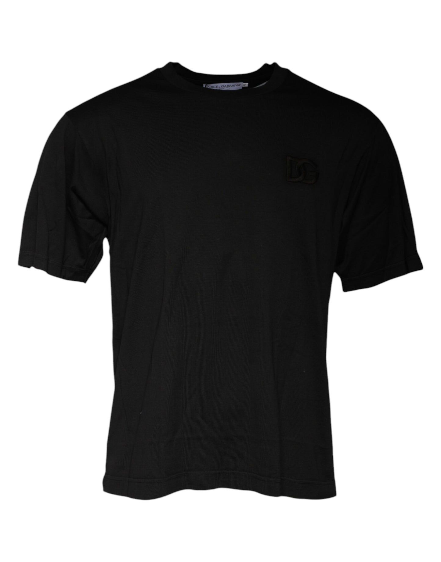 Dolce & Gabbana Black Cotton Crew Neck Short Sleeves T-shirt Dolce & Gabbana