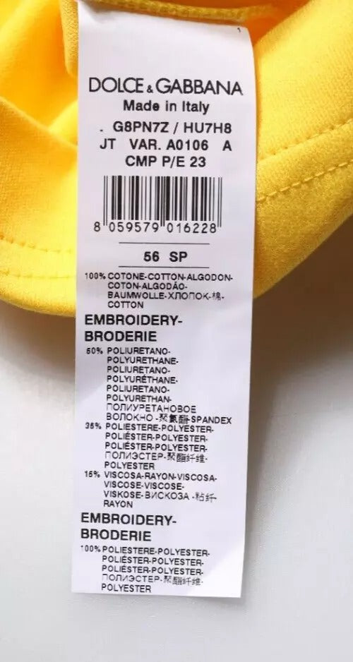 Dolce & Gabbana Yellow Crew Neck Short Sleeves T-shirt Dolce & Gabbana