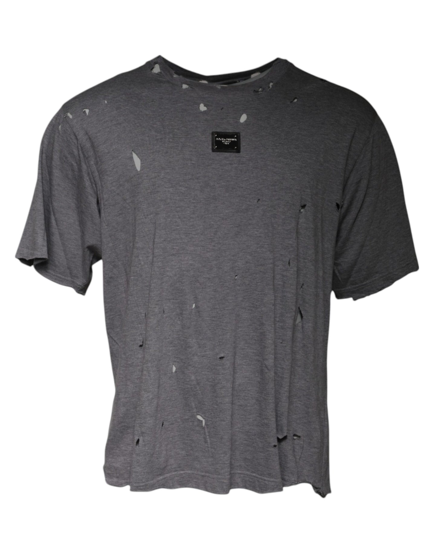 Dolce & Gabbana Gray Logo Crew Neck Short Sleeves T-shirt Dolce & Gabbana