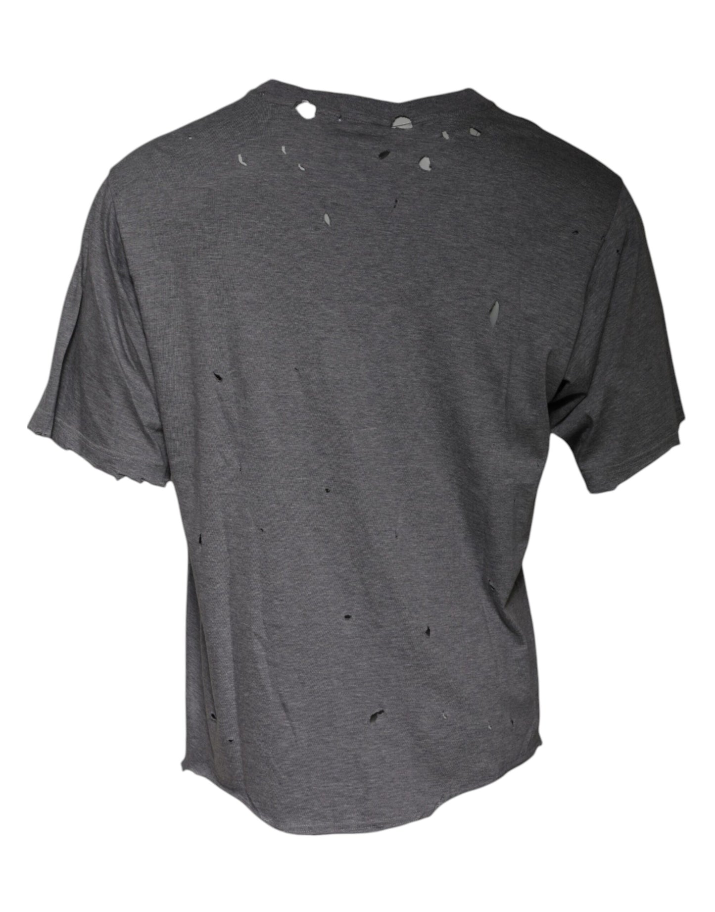 Dolce & Gabbana Gray Logo Crew Neck Short Sleeves T-shirt Dolce & Gabbana