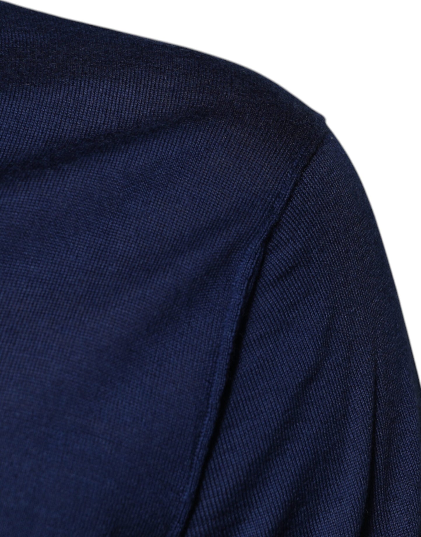 Dolce & Gabbana Navy Blue Cashmere V-neck Pullover Sweater Dolce & Gabbana