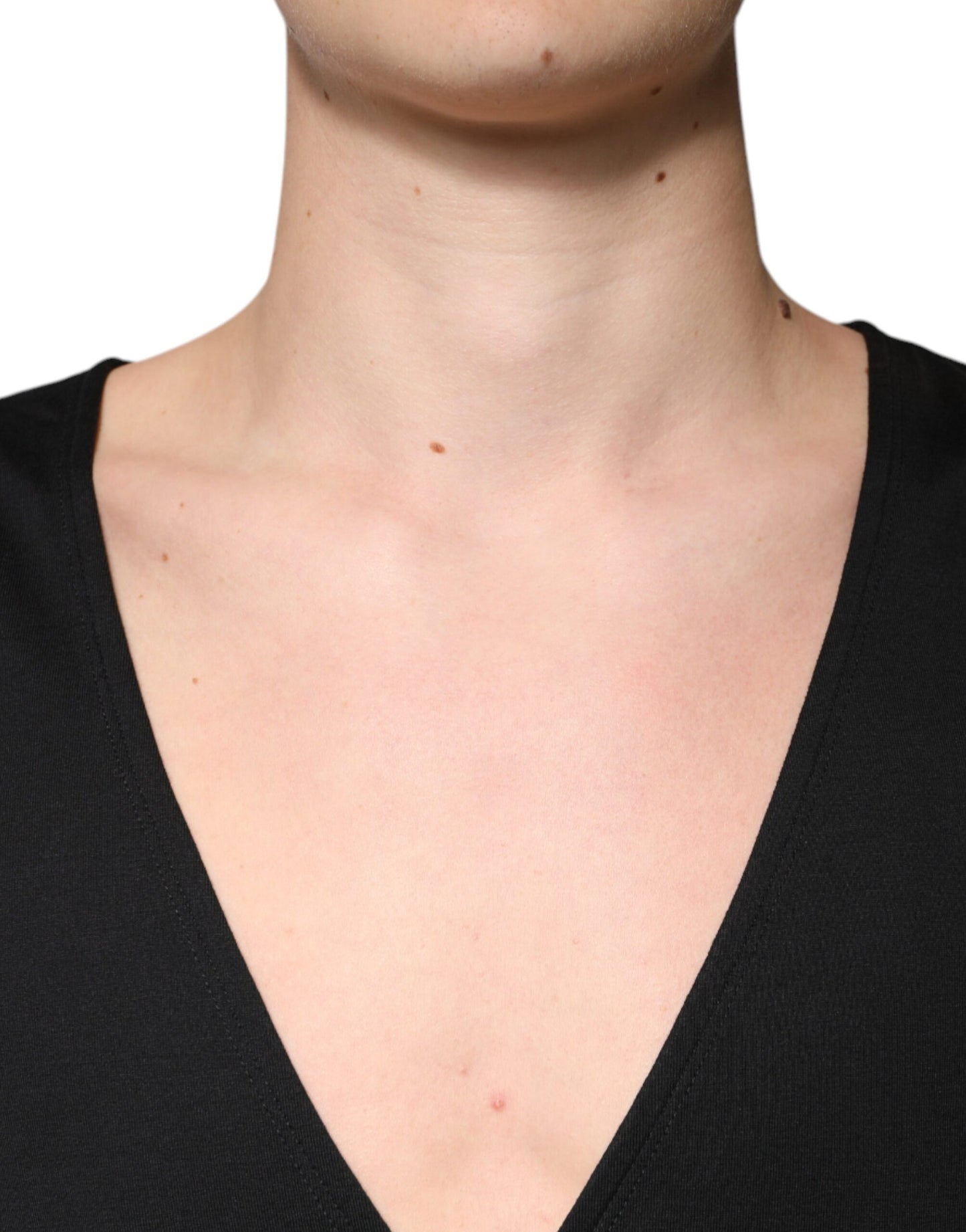 Dolce & Gabbana Black Cotton V-neck Short Sleeves T-shirt Dolce & Gabbana
