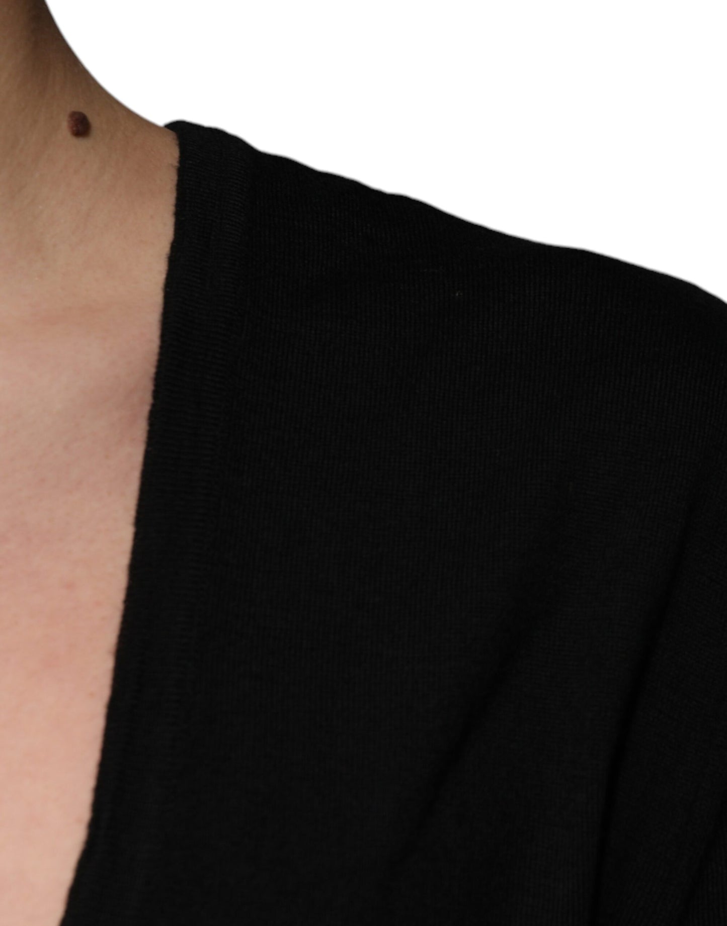 Dolce & Gabbana Black Wool Round Neck Pullover Sweater Dolce & Gabbana
