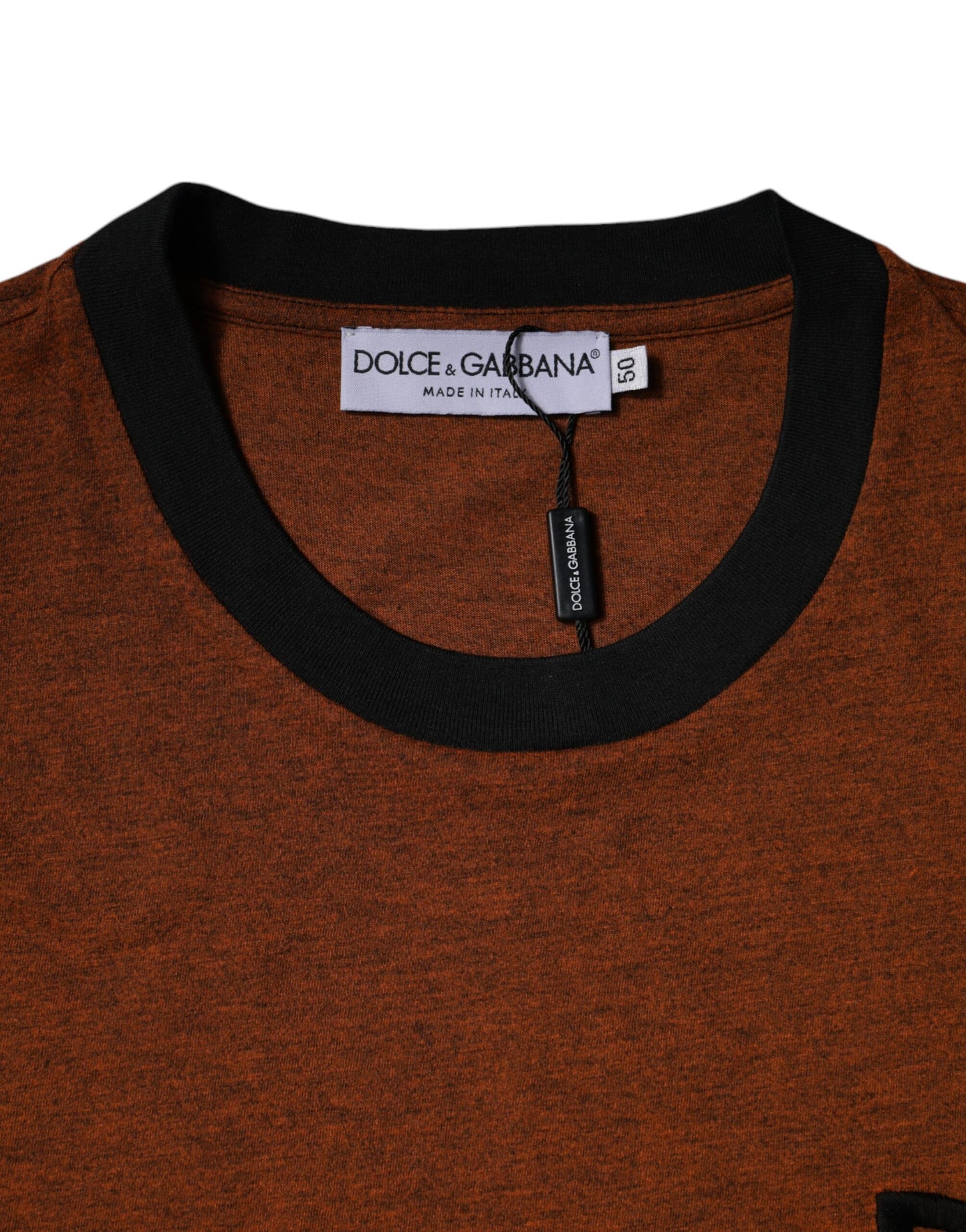 Dolce & Gabbana Brown DG Logo Polyester Crew Neck T-shirt Dolce & Gabbana