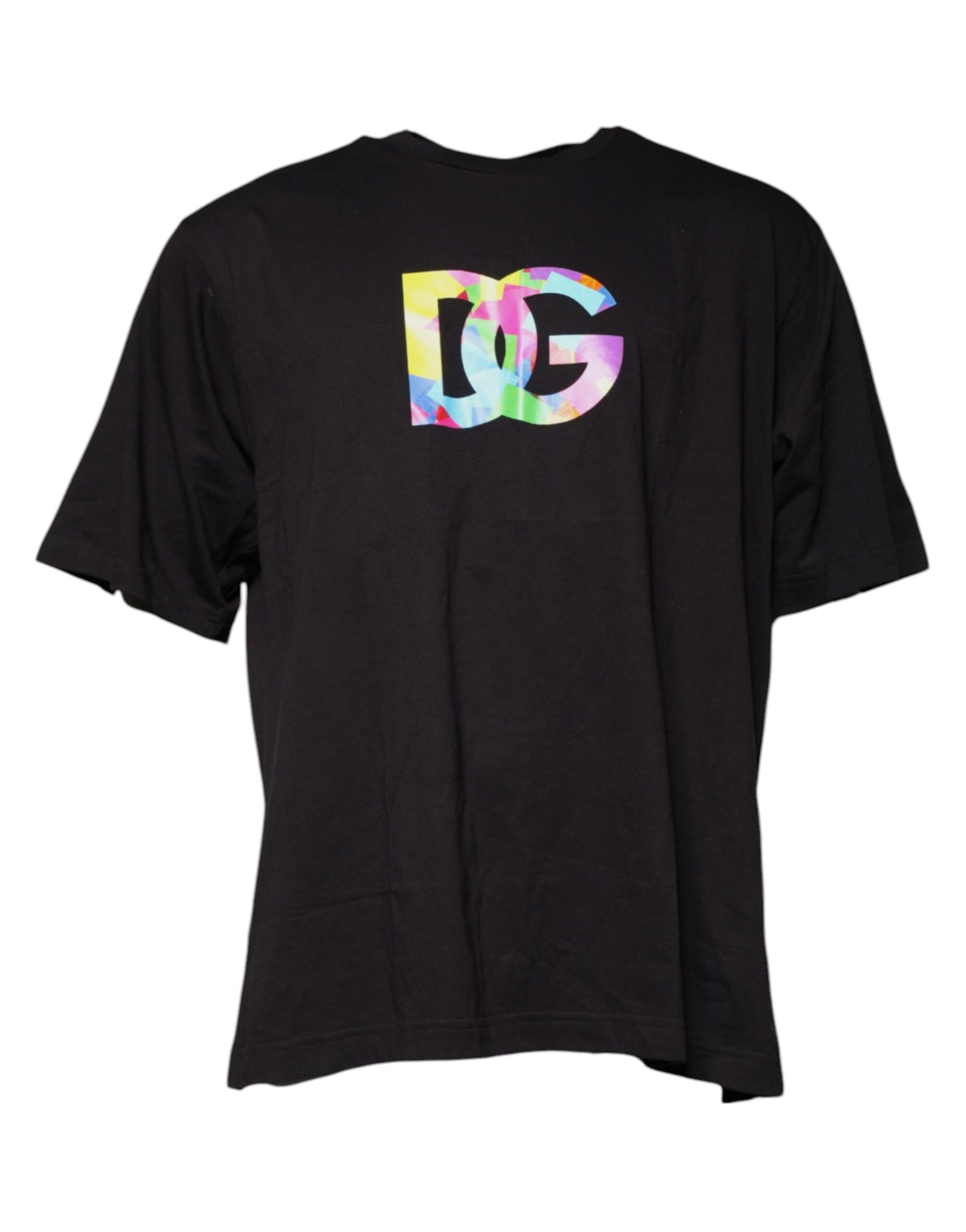 Dolce & Gabbana Black Logo Print Cotton Crew Neck T-shirt Dolce & Gabbana