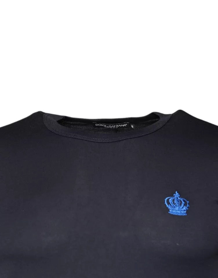 Dolce & Gabbana Blue Crown Crew Neck Short Sleeves T-shirt Dolce & Gabbana
