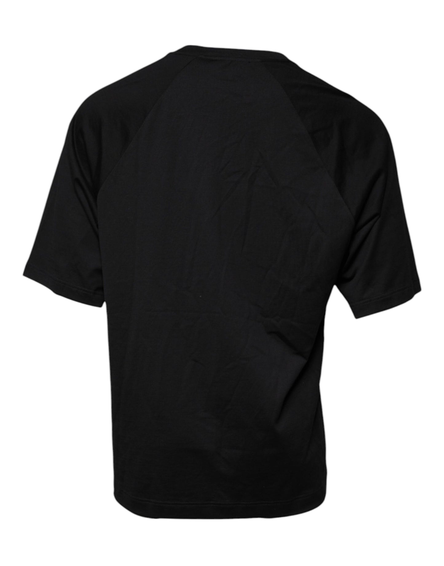 Dolce & Gabbana Black Logo Print Cotton Crew Neck T-shirt Dolce & Gabbana