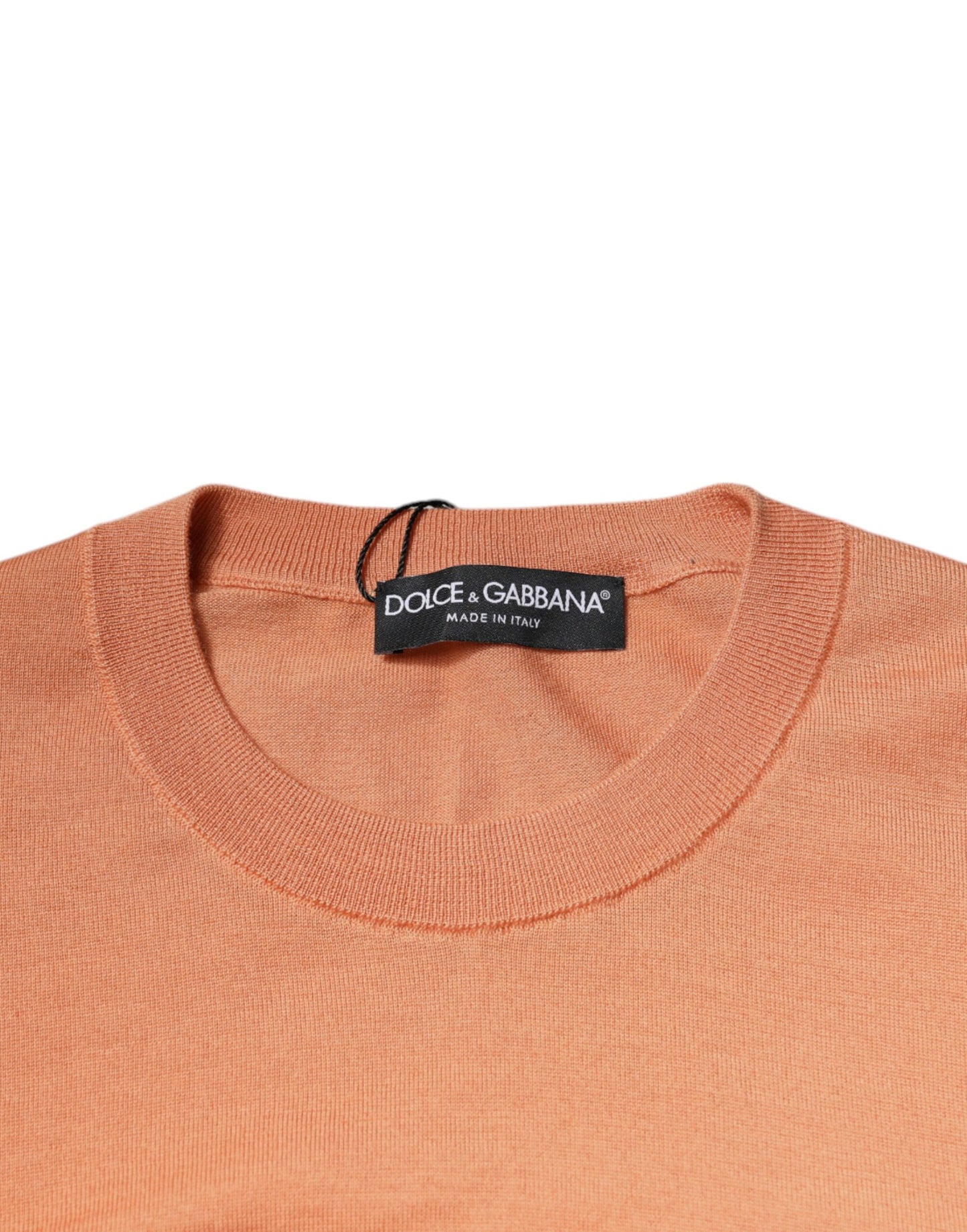 Dolce & Gabbana Beige Wool Crewneck Pullover Cropped Sweater Dolce & Gabbana