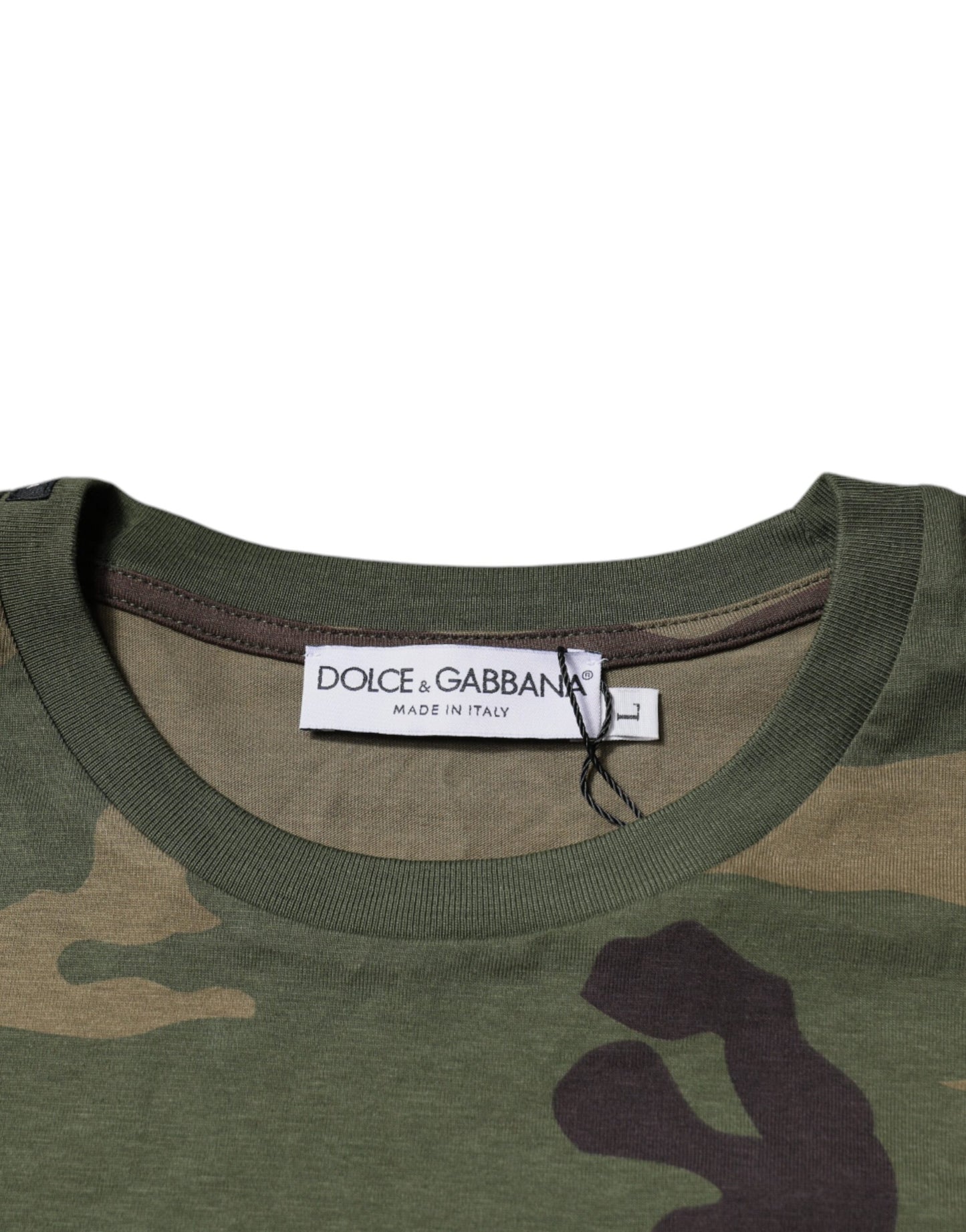 Dolce & Gabbana Multicolor Camouflage Cotton Crew Neck T-shirt Dolce & Gabbana