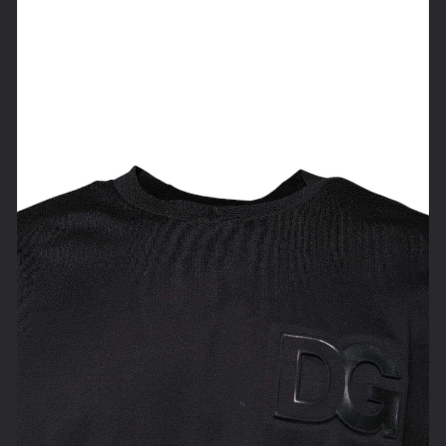 Dolce & Gabbana Black DG Logo Print Cotton Crew Neck T-shirt Dolce & Gabbana