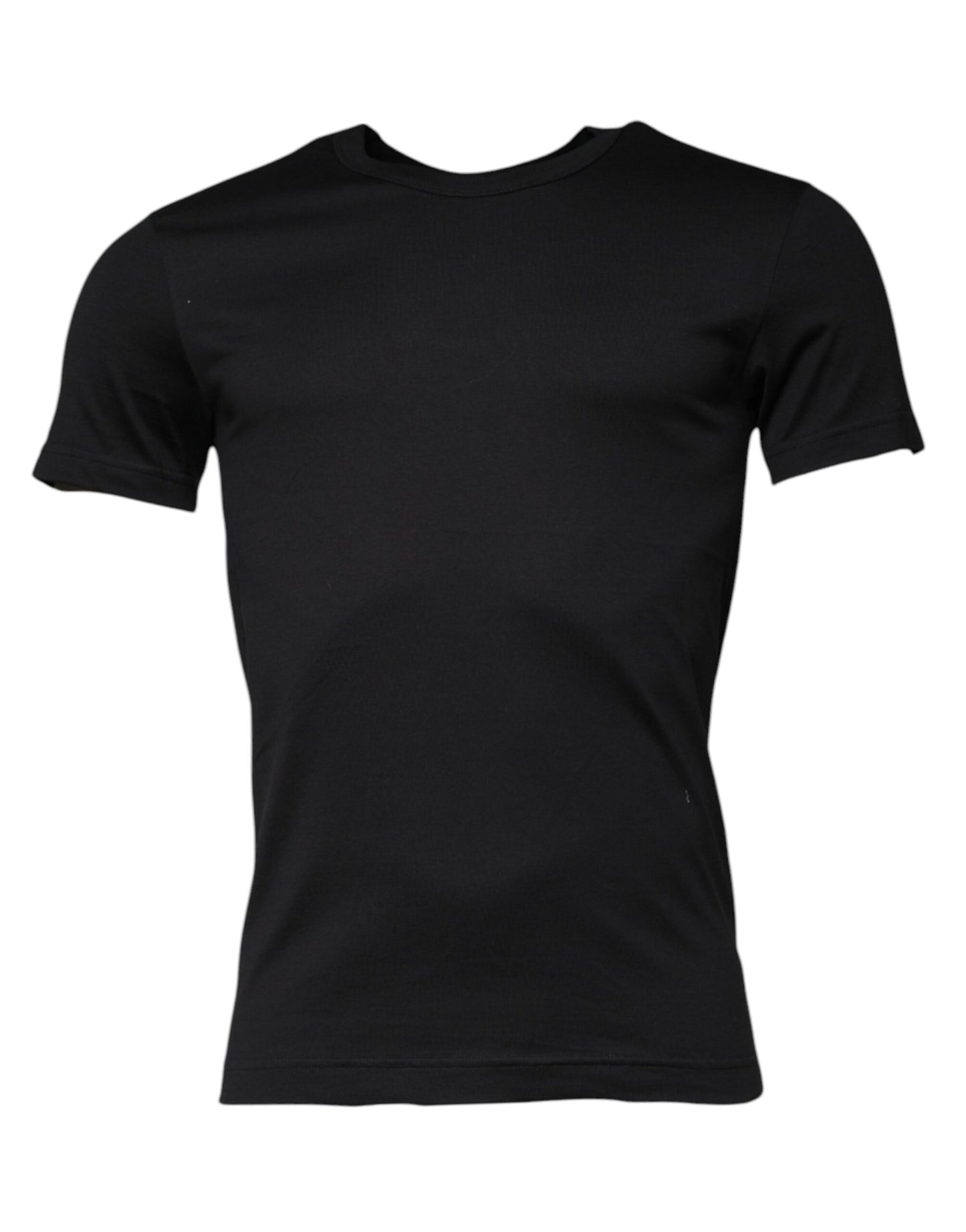 Dolce & Gabbana Black Cotton Crew Neck Short Sleeves T-shirt Dolce & Gabbana