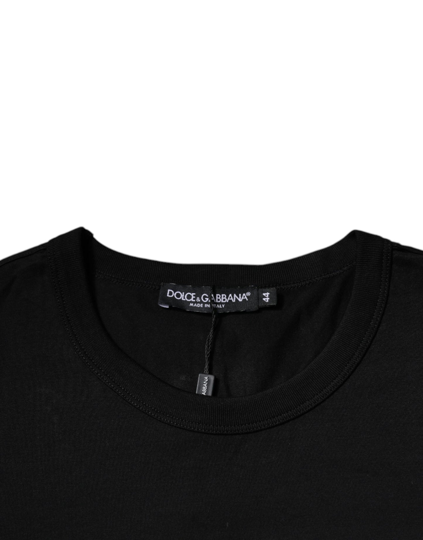 Dolce & Gabbana Black Cotton Crew Neck Short Sleeves T-shirt Dolce & Gabbana