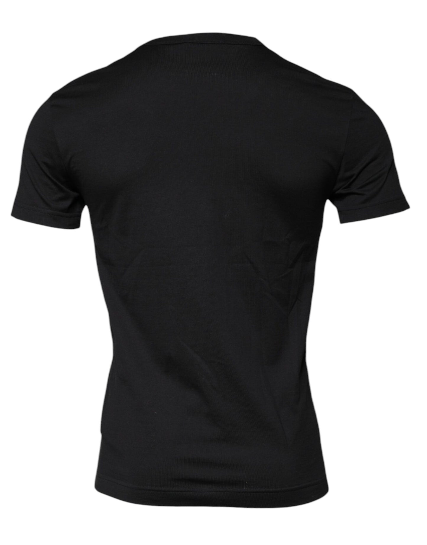 Dolce & Gabbana Black Cotton Crew Neck Short Sleeves T-shirt Dolce & Gabbana