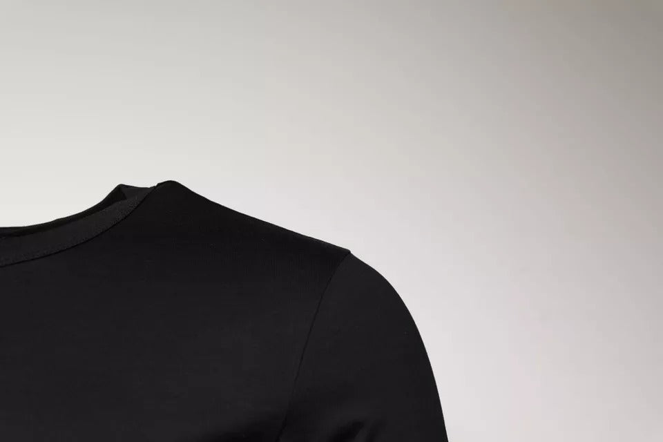 Dolce & Gabbana Black Cotton Crew Neck Short Sleeves T-shirt Dolce & Gabbana