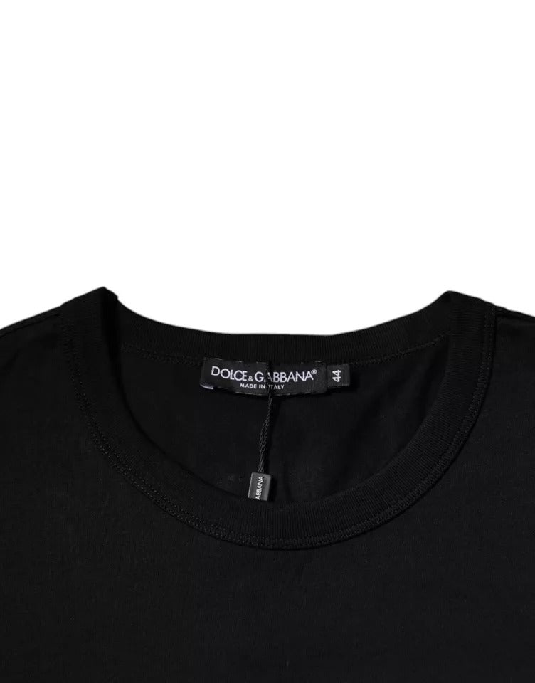 Dolce & Gabbana Black Cotton Crew Neck Short Sleeves T-shirt Dolce & Gabbana
