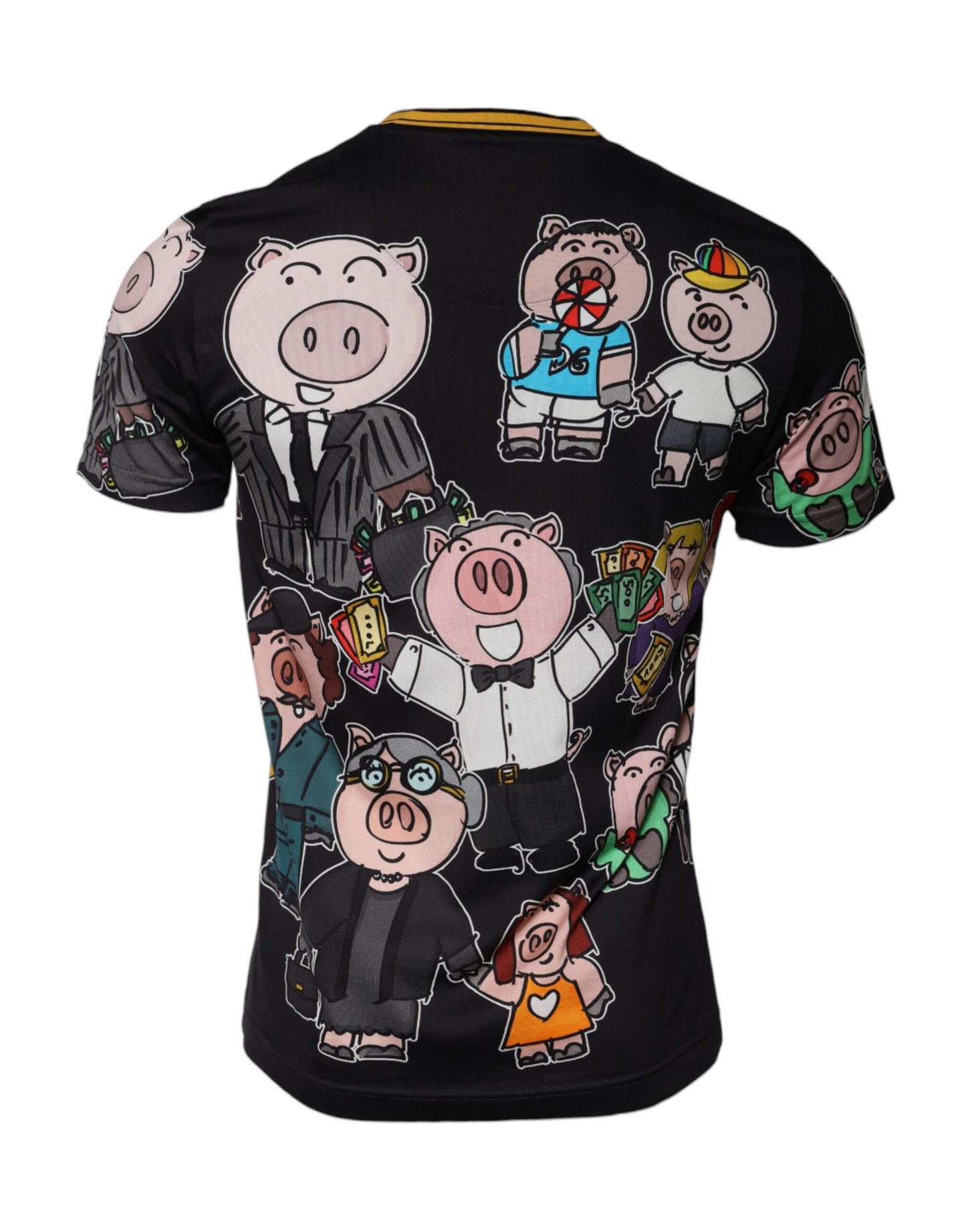 Dolce & Gabbana Black 2019 Year Of The Pig Crew Neck T-shirt Dolce & Gabbana