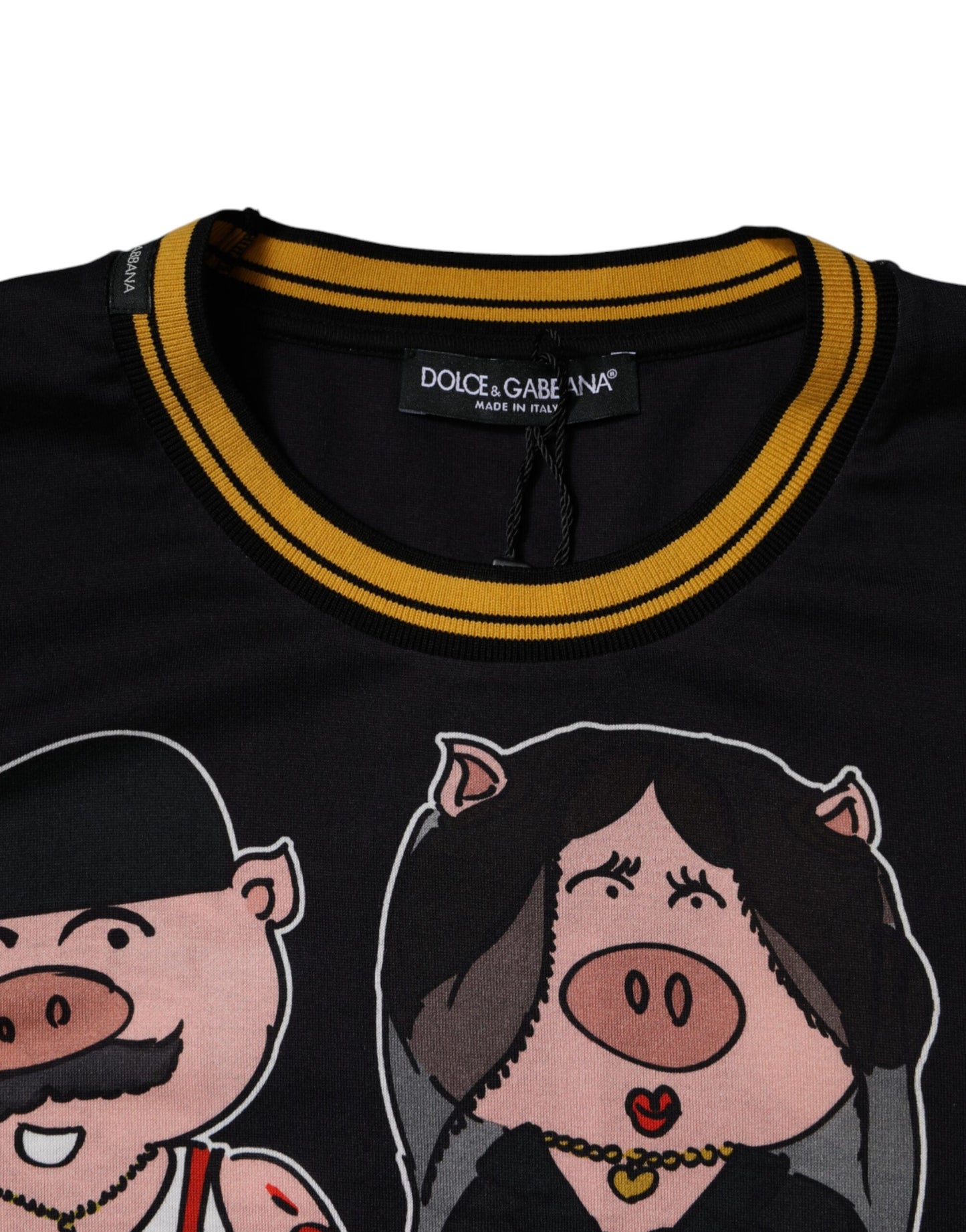 Dolce & Gabbana Black 2019 Year Of The Pig Crew Neck T-shirt Dolce & Gabbana