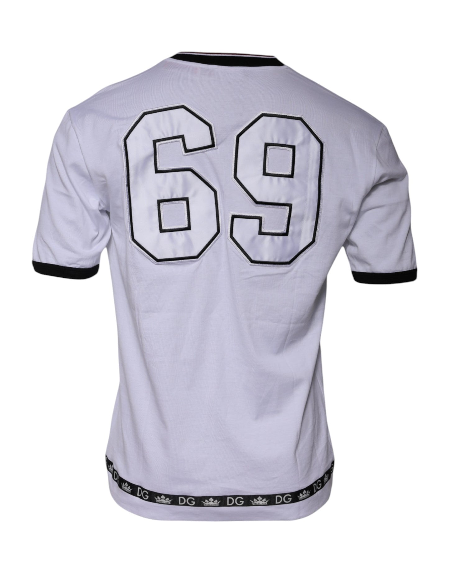 Dolce & Gabbana White Jersey Crew Neck Short Sleeves T-shirt Dolce & Gabbana