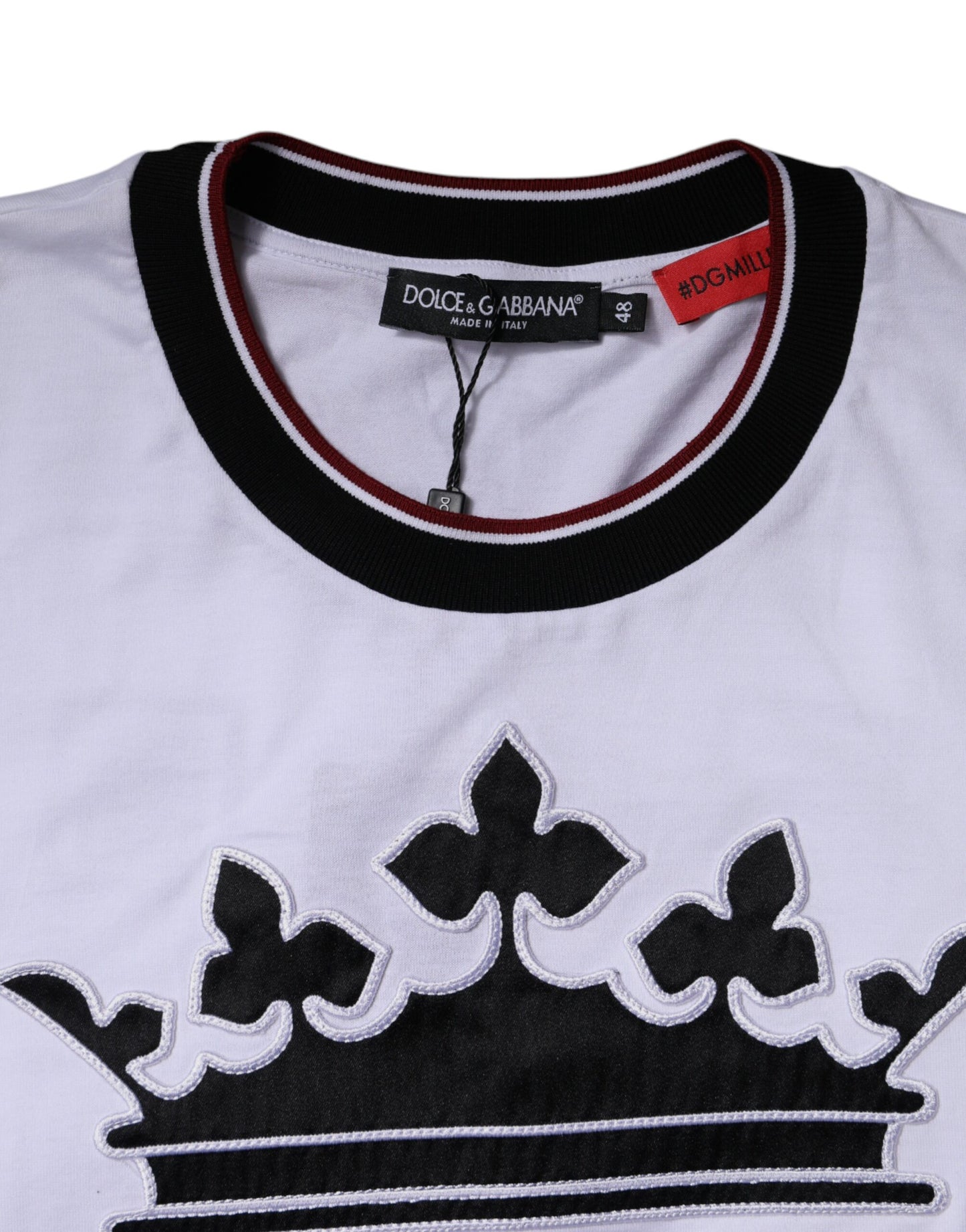 Dolce & Gabbana White Jersey Crew Neck Short Sleeves T-shirt Dolce & Gabbana