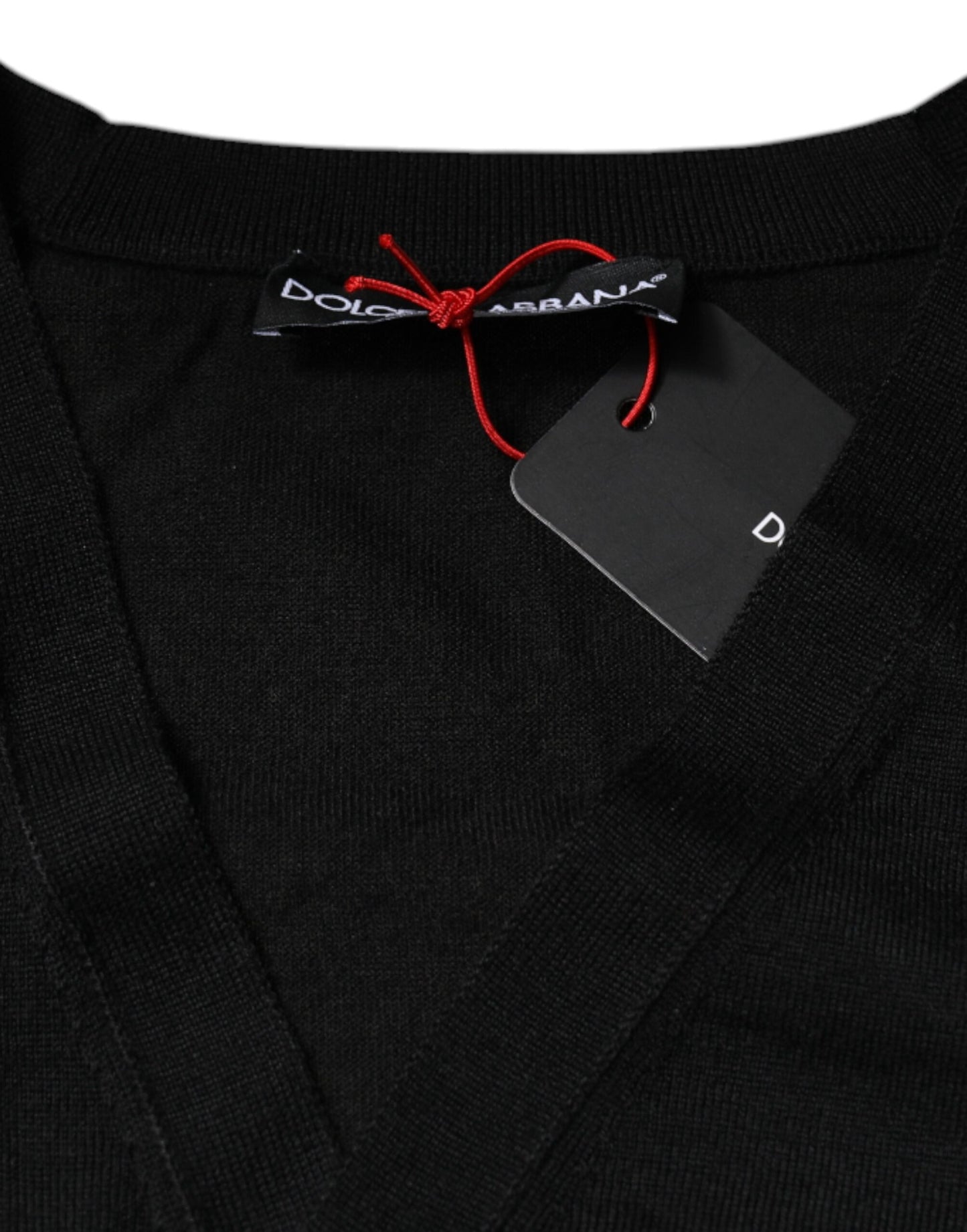 Dolce & Gabbana Black Cashmere Button Down Cardigan Sweater Dolce & Gabbana
