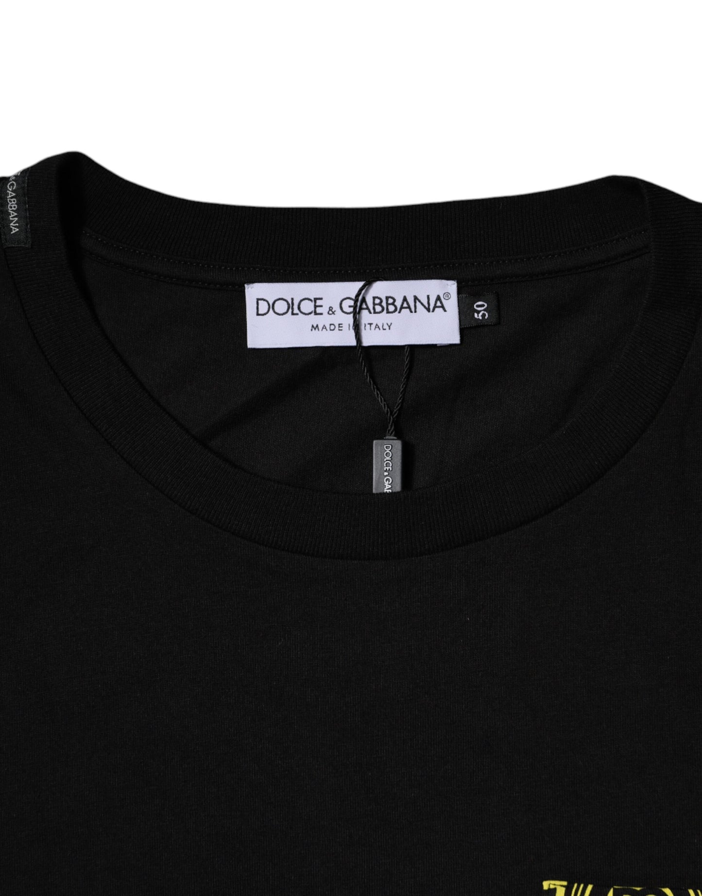 Dolce & Gabbana Black Logo Print Cotton Short Sleeve T-shirt Dolce & Gabbana