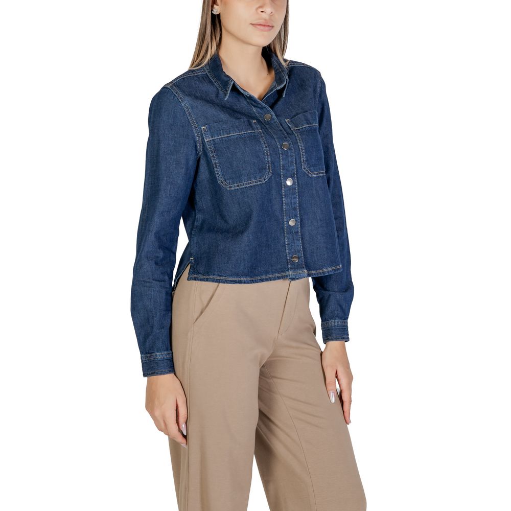 Street One Blue Cotton Shirt Street One