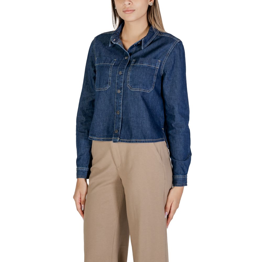 Street One Blue Cotton Shirt Street One