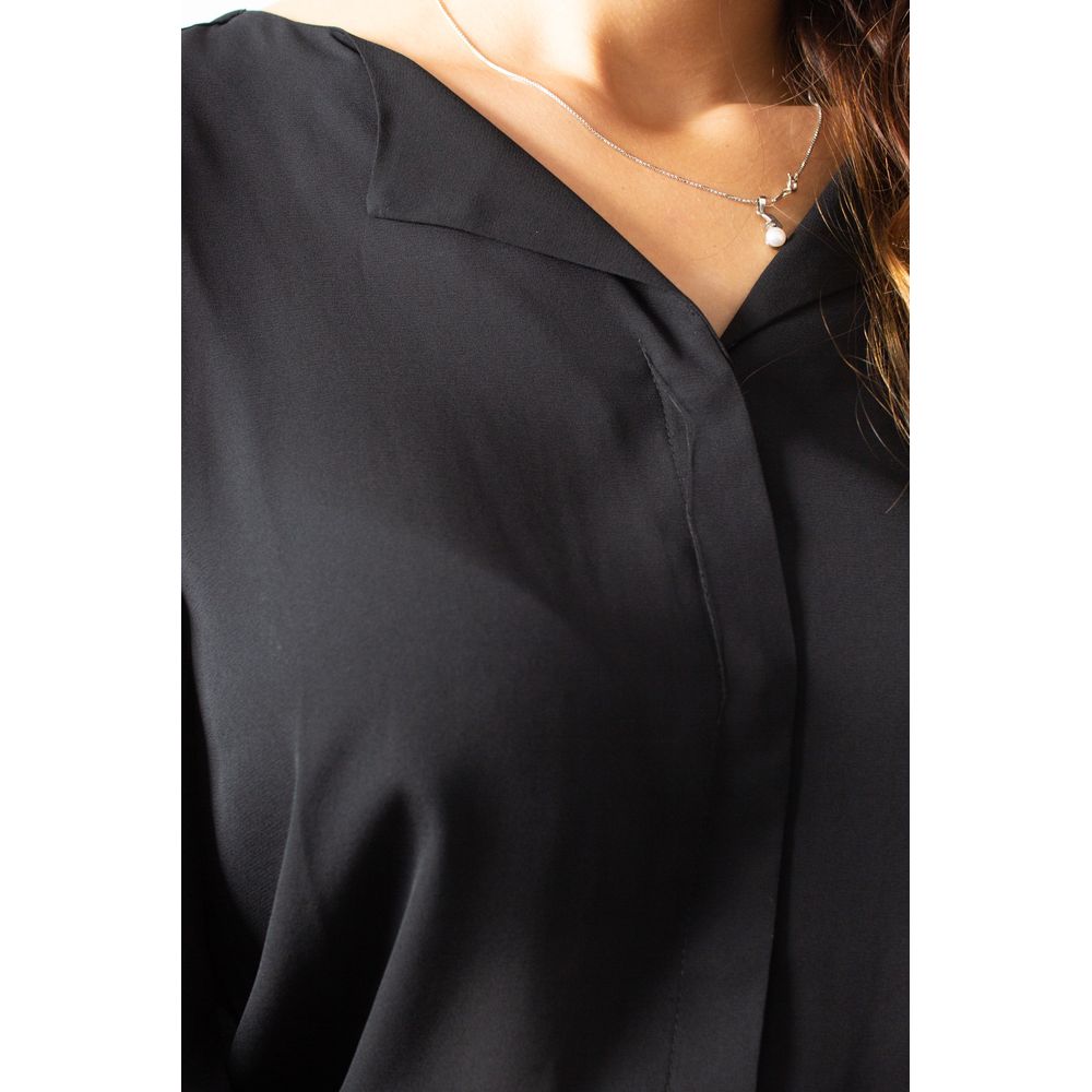 Vila Clothes Black Polyester Shirt Vila Clothes