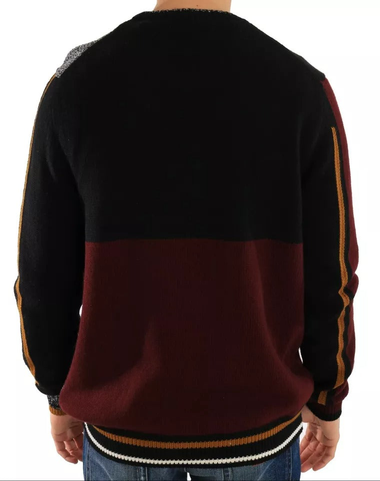 Dolce & Gabbana Multicolor KING Knight Monkey Knitted Cashmere Wool Sweater Dolce & Gabbana
