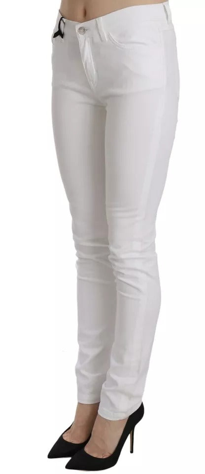 Dolce & Gabbana White Crystal Embellished Skinny Jeans Dolce & Gabbana