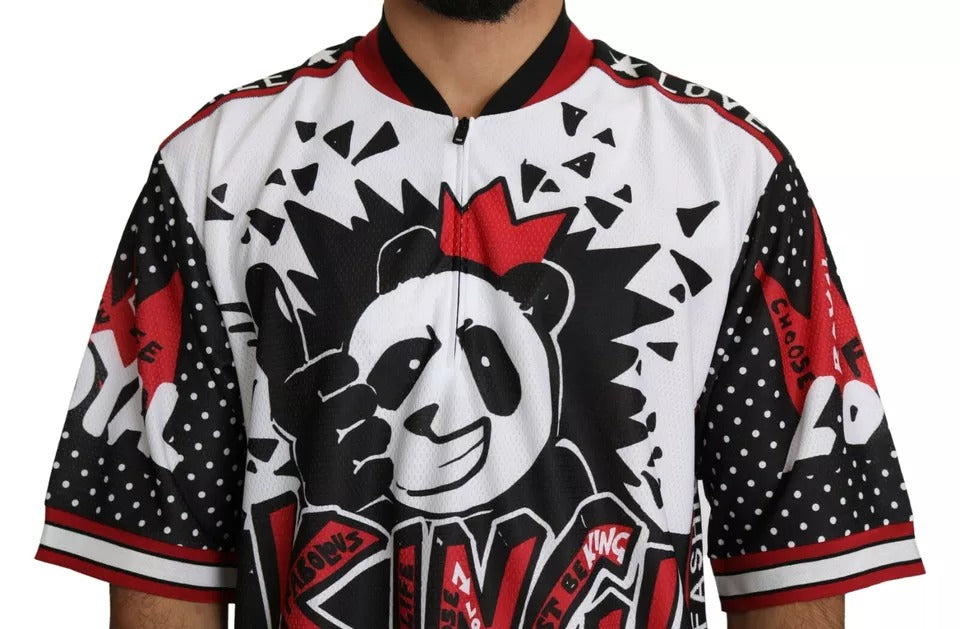 Dolce & Gabbana White King Panda Polyester T-shirt Top Dolce & Gabbana