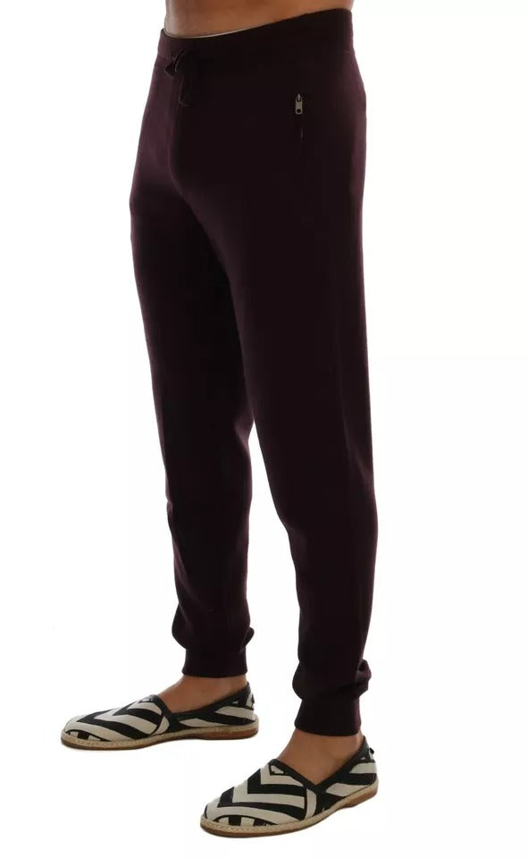 Dolce & Gabbana Purple Cashmere Gym Training Sport Pants Dolce & Gabbana
