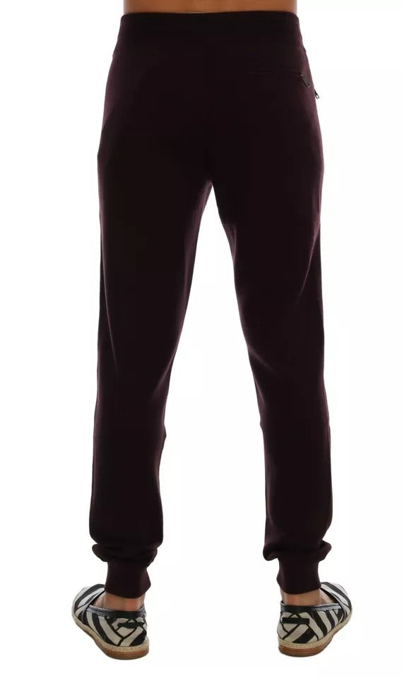 Dolce & Gabbana Purple Cashmere Gym Training Sport Pants Dolce & Gabbana